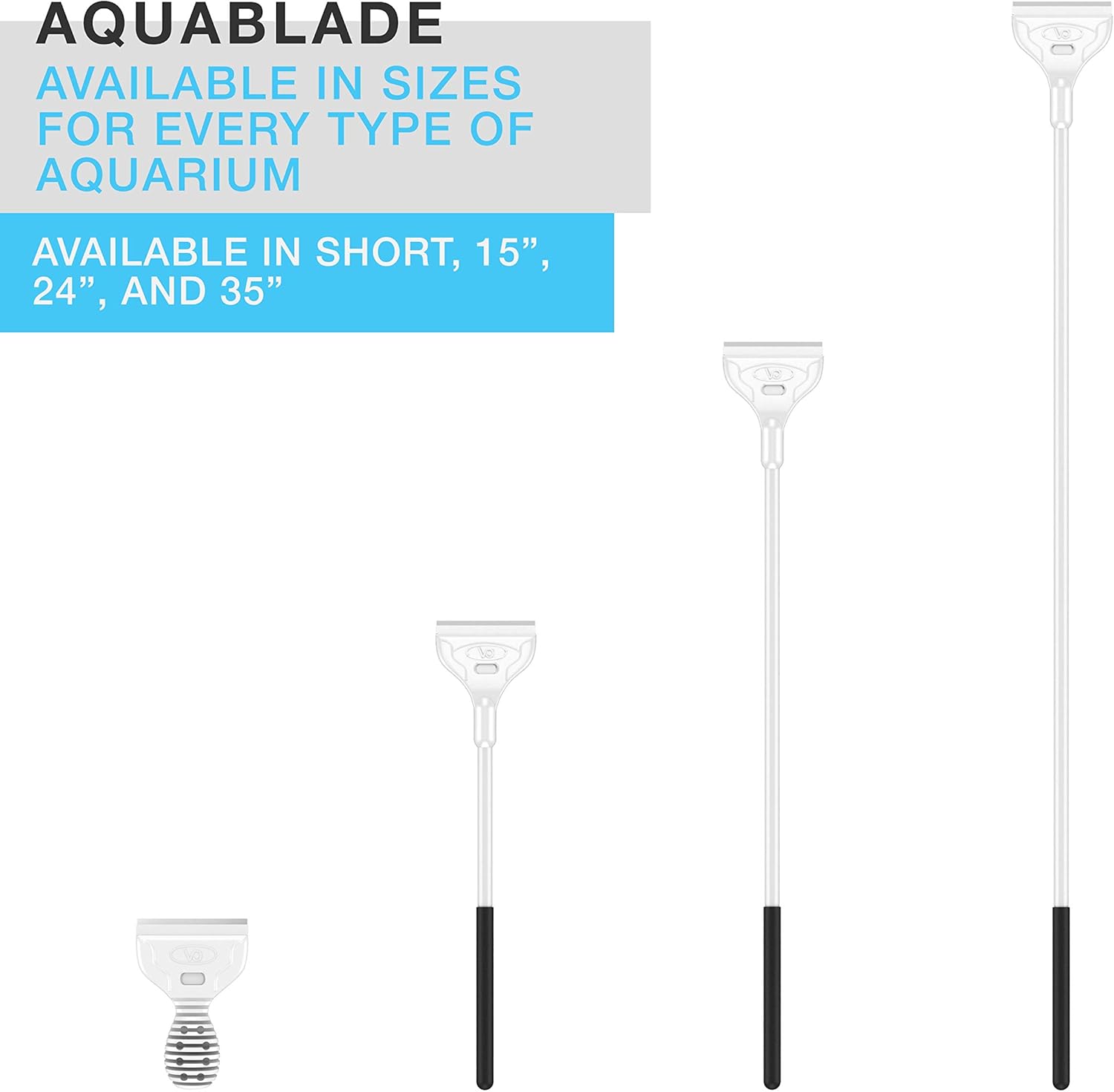 Continuum Aquatics AquaBlade M - Short Stainless Steel Aquarium Scraper to Clean Aquarium Tank : Kitchen Utility Knives : Pet Supplies
