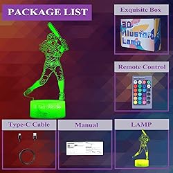 Softball Gifts for Girls, Baseball Night Light, 3D