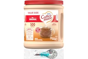 Coffee mate Original Powder Creamer, 35.3 oz Canister with By The Cup Stainless Steel Measuring Spoons