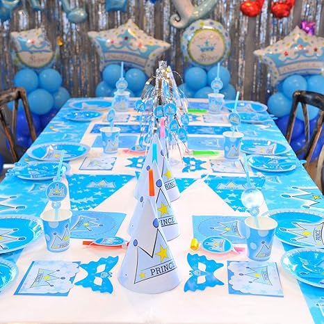 Lixxez Prinz Krone Motto Party Kindergeburtstagsdekoration 16