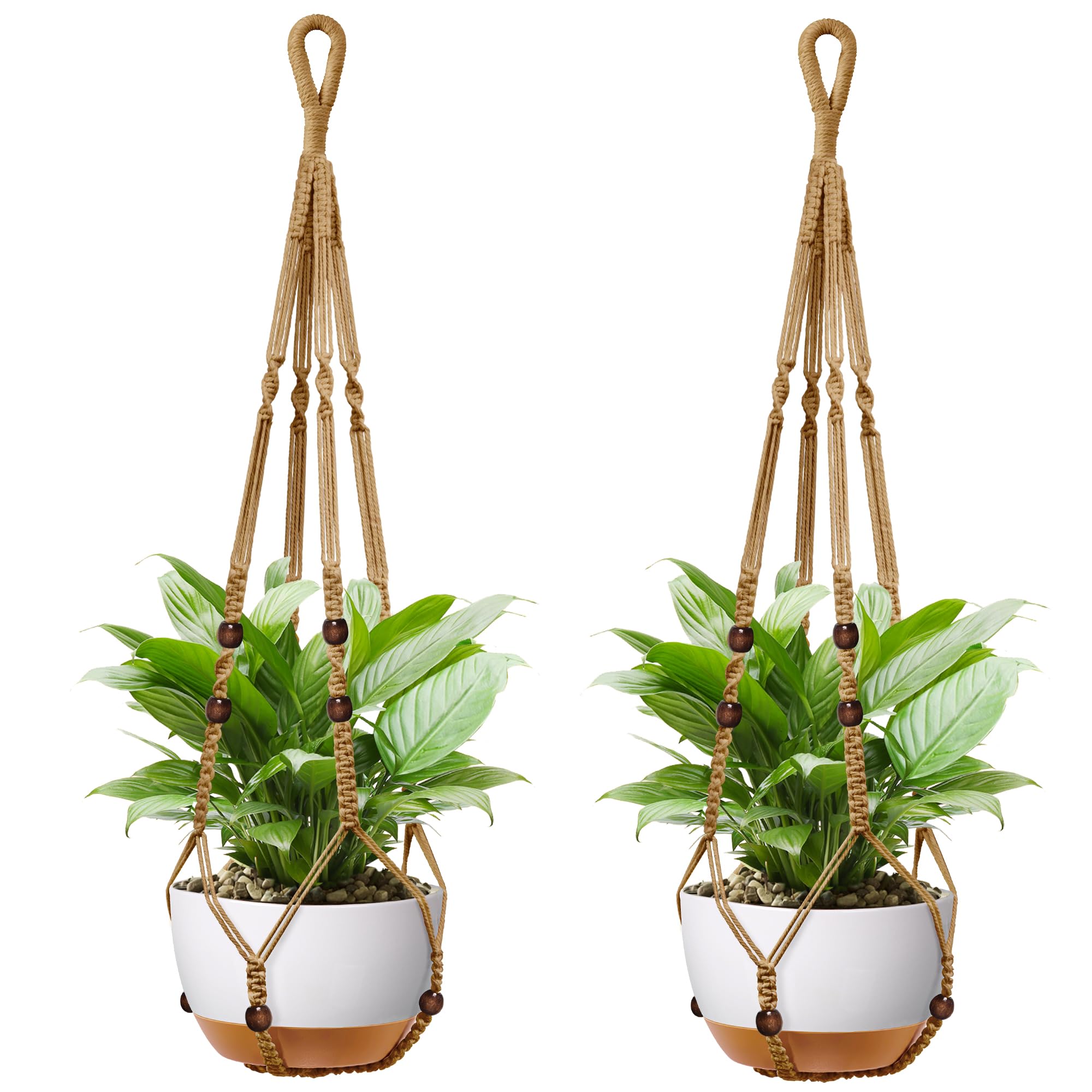 IDEEEPAN 35 Inch Macrame Plant Hanger - Fits 4-13