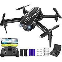 Drone with Camera for Adults Kids - 1080P HD FPV Camera Drones with Carrying Case, Foldable Drone Remote Control Toys Gifts R