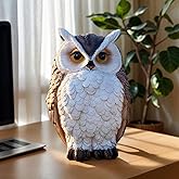 Tolatr Owl Statue Garden Decor, Resin Waterproof Halloween Indoor Outdoor Lawn Yard Patio Office Living Room Decoration Gifts for Mom Women (8.3 Inch)
