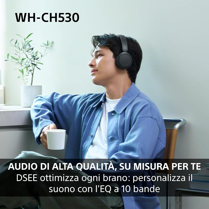 WH-CH530 Cuffie Bluetooth Wireless - Rosso corallo esclusivo Amazon
