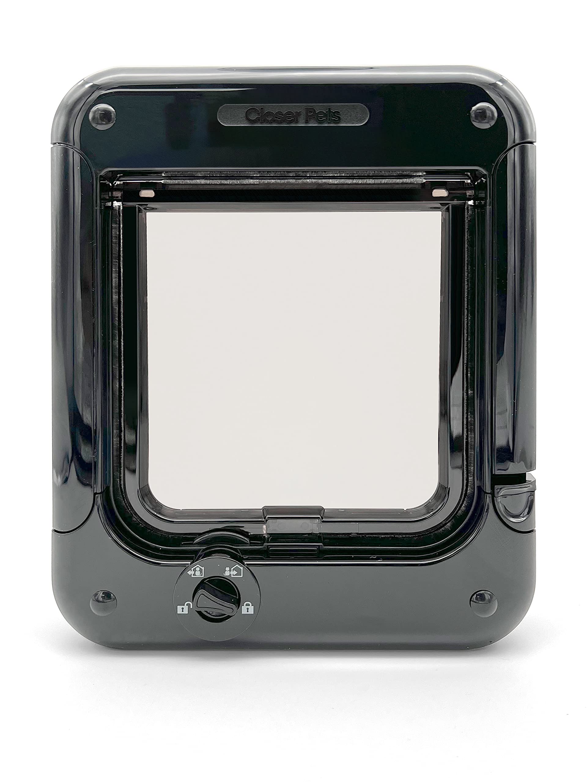 Closer Pets Black Rotary 4-Way-Locking Cat Flap