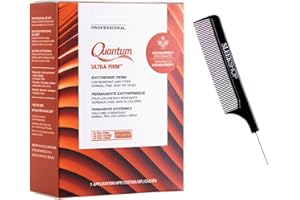 QUANTUM BY AGEBEAUTIFUL Zotos QUANTUM ULTRA FIRM Exothermic Perm, ULTRA FIRM CURLS, for Normal, Resistant or Tinted Hair (with Sleek Steel Pin Tail Comb) Gold Argan-Infused (ULTRA-FIRM/GOLD BOX)