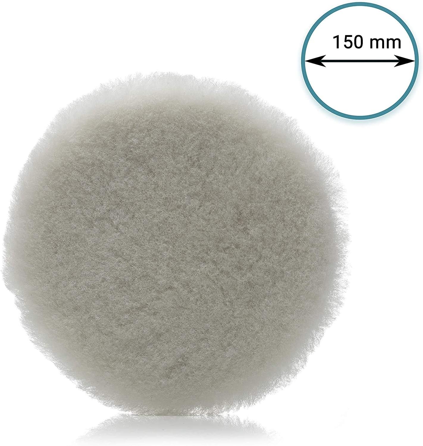 Glass Polish 6 inch (150mm) PRO-Line Natural Long Pile Wool Pad - GP16012 - Image 5