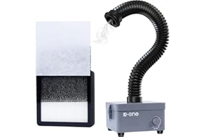 KOONE Fume Extractor,Solder Smoke Absorber,Strong Suction Smoke Absorber,Smoke Purifier,Fume Extractor for Soldering Iron, Solder, Welding,Nail Salon, Dental Lab, Dust, Smoke Removal