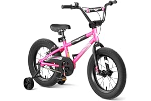 67i BMX Toddler Bike with Training Wheels 12/14/16 Inch Kids Bicycle Boys Girls Age 3-8 Durable Steel Frame Adjustable Seat Coaster Brake Bicicleta para Niños