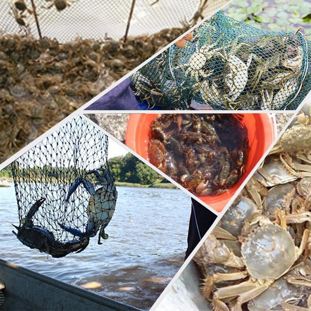 Winomo Foldable Crab Trap, Fish Bait, Fishing Net, Fish Minnow Trap, Circle Trap, Shrimp, grey|blue - Image 5