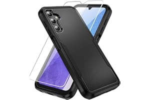 WARSIA for Samsung Galaxy A25 5G Phone Case,Samsung A25 5G Case,with Screen Protector [Military Grade Drop Tested] Heavy-Duty Tough Rugged Shockproof Protective Case for Galaxy A25 5G, Black