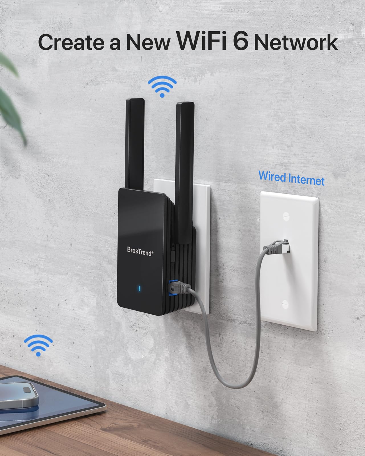 Mua BrosTrend AX3000 WiFi 6 Access Point, Wall Plug Wireless Access ...