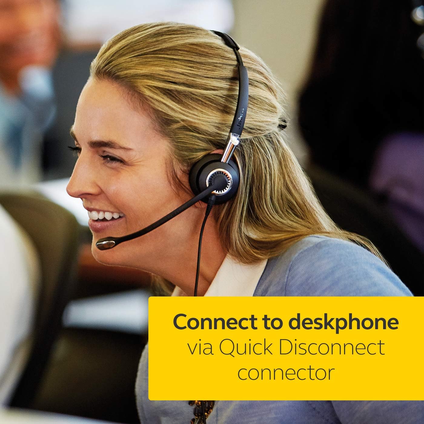 Jabra Biz 2400 II Quick Disconnect On-Ear Stereo Headset - Image 3