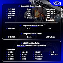 UF669 Ignition Coil & 1675 Double Iridium Spark