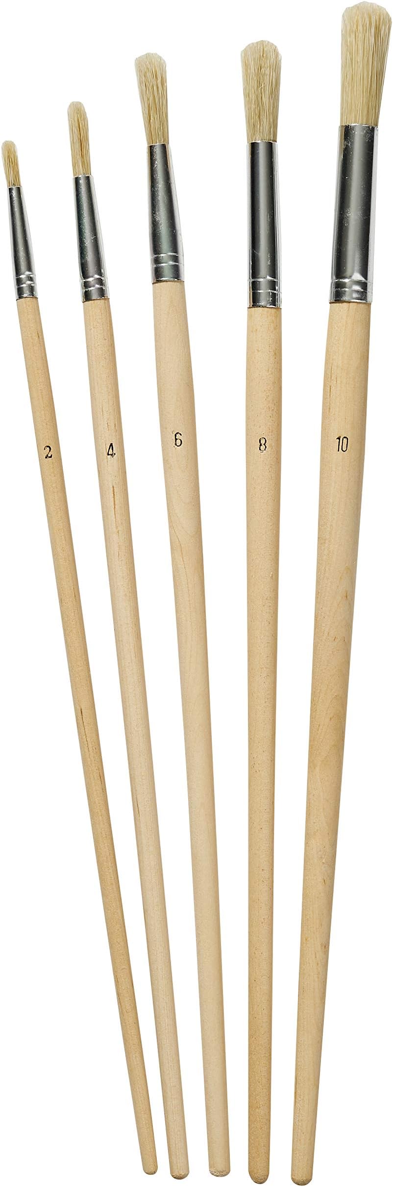 HAMILTON Prestige Lily Bristle Round Fitch Brush 5 Pack