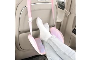 CENGNIAN Car Seat Foot Rest for Adult, Supportive Car Seat Footrest, Adjustable Height Foot Rest Travel Accessories Footrests Hammock, Convenient Cars Accessories (Pink)