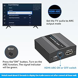 XPTSFDU HDMI ARC Adapter 4K60Hz HDMI ARC Audio