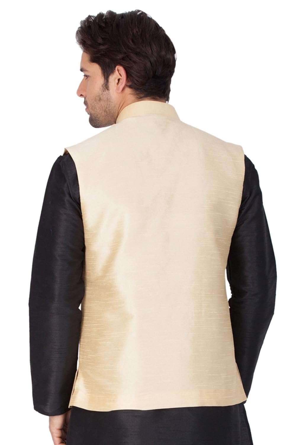 vastramay mens cotton blend nehru jackets (gold_vasmjgo001)