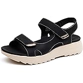 Wondamo Womens Hiking Sandals Comfortable Lightweight Sport Outdoor Sandals with Arch Support Summer Athletic Walking shoes for Beach Sport Vacation,Black,8 US Women