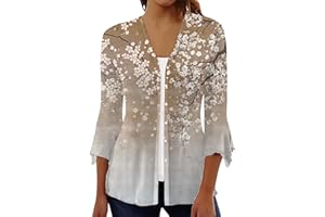 ChicCrate Womens Fall Fashion 2023 Trendy 3/4 Length/Long Sleeve Shirts Dressy Casual Blouses Flowy Tops Vintage Tees Tunic