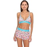 COCO BRANDS The Smurfs Women’s Sports Bra & Boxer Briefs Underwear Set - Triangle Bra with Adjustable Straps & Removable Pads