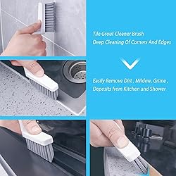 Lumkew Grout Cleaner Brush V Shape, Stiff Grout
