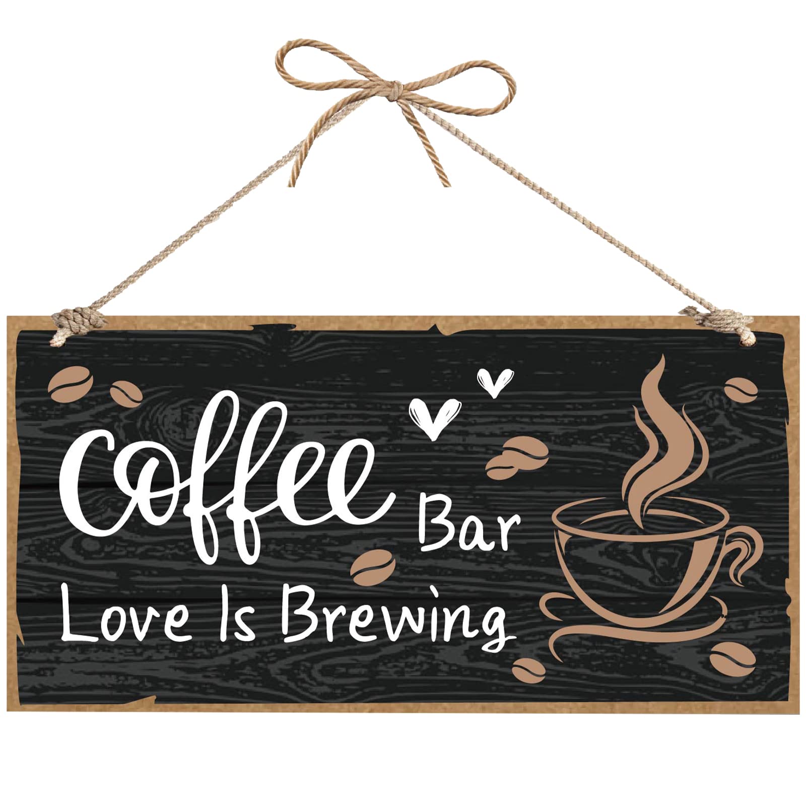 CREATCABIN Wood Plaque Sign But First Coffee Sign Printed Farmhouse Coffee Beans Pantry Kitchen Decoration Rustic Wood Wall Art Hanging Decorations For Home Housewarming Coffee Bar Kitchen 10 x 5inch