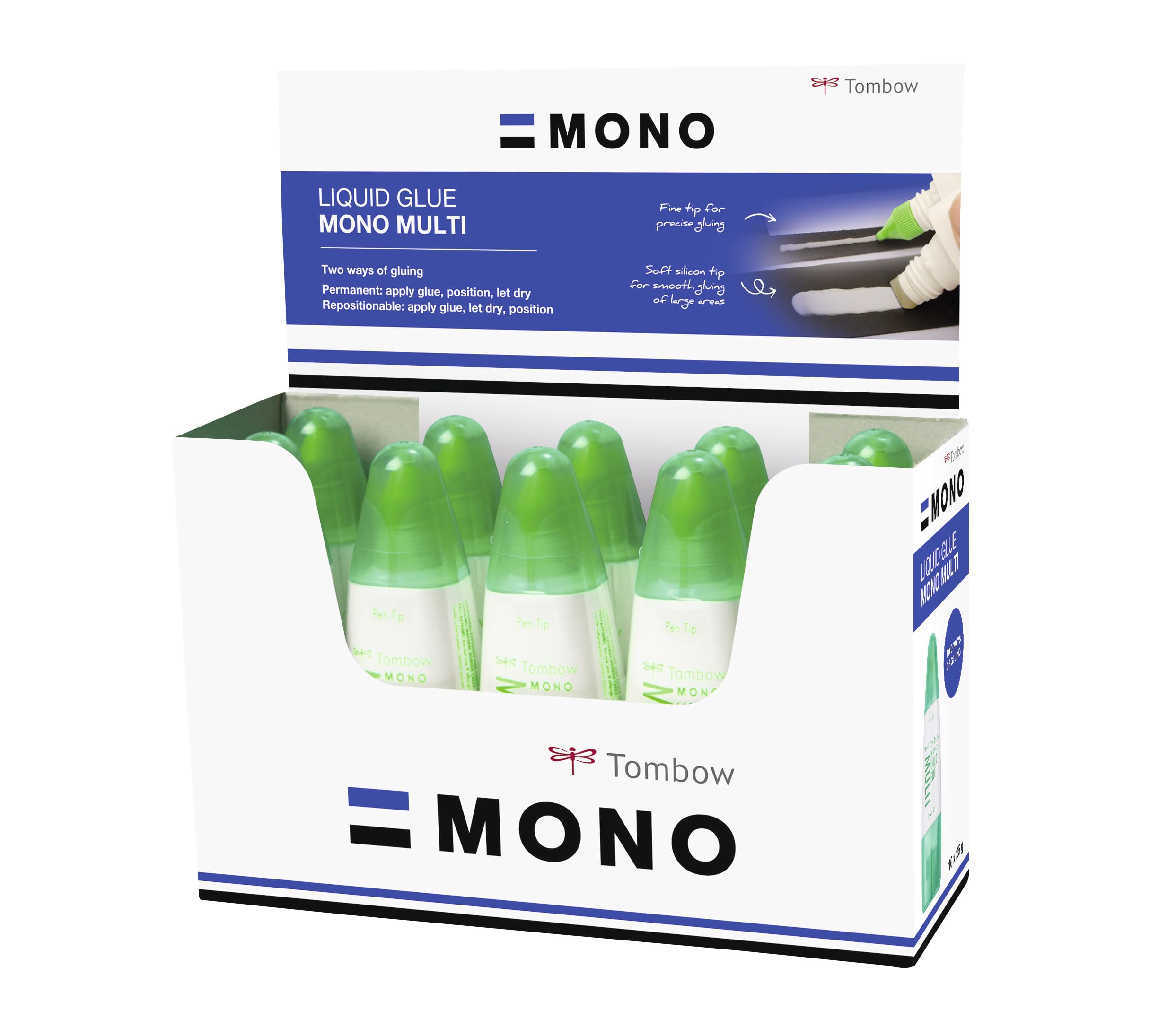 Tombow PT-MTC-10P Liquid MONO Multi with Dual Tip (Pack of 10)