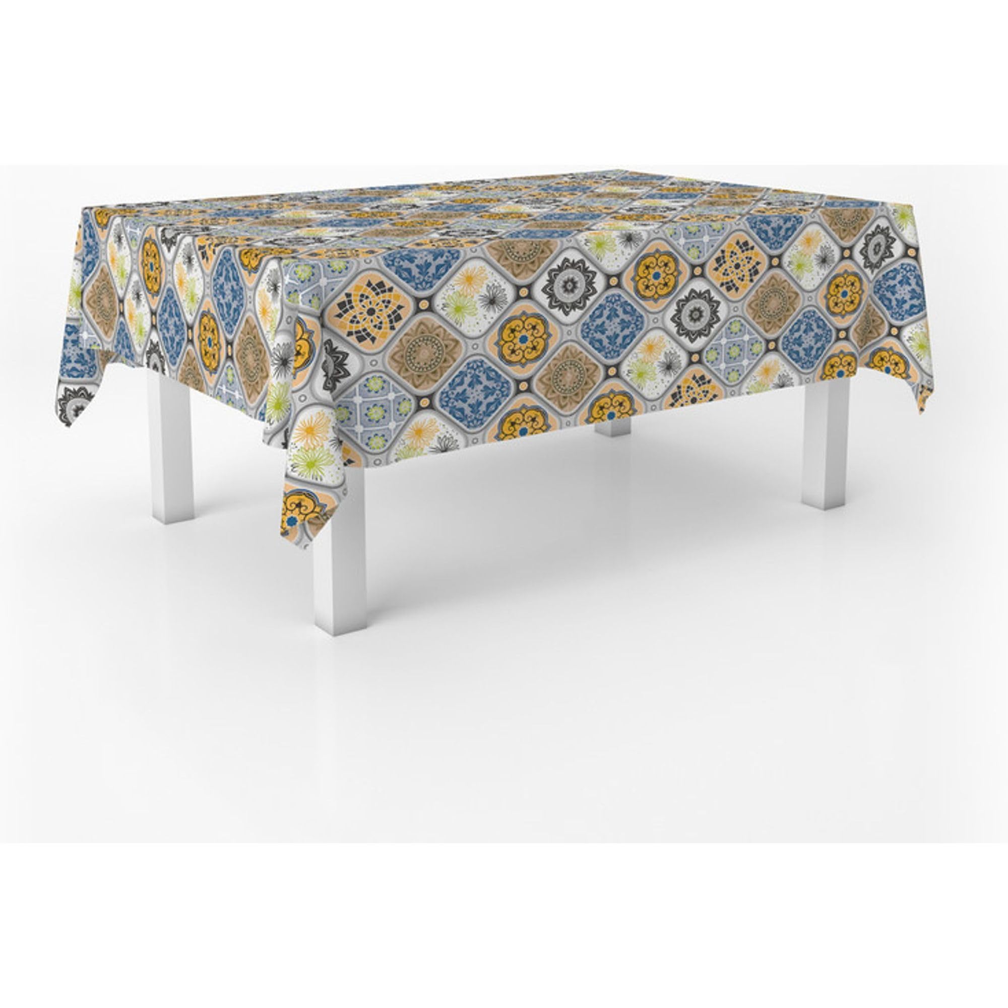 ECOMMERC3 Rectangular Oilcloth Tablecloth Size 250 x 140 cm Style, Durability and Easy Cleaning for Your Table – Stain Resistant and Waterproof Oilcloth Tablecloth