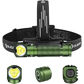 OLIGHT Perun 3 Headlamp Rechargeable, Red Light, Waterproof, OD Green | 3000 Lumens, 160M Beam Distance, 2-in-1 Head lamp Flashlight, IP68, Magnetic Tailcap, Long Runtime for Camping, Hiking, Work
