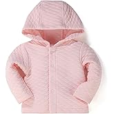 Minicoco 100% Cotton Baby Fall Hoodies Jacket, Comfortable Soft and Warm Baby Spring Jacket,0-24Months Solid-Coloured Coat