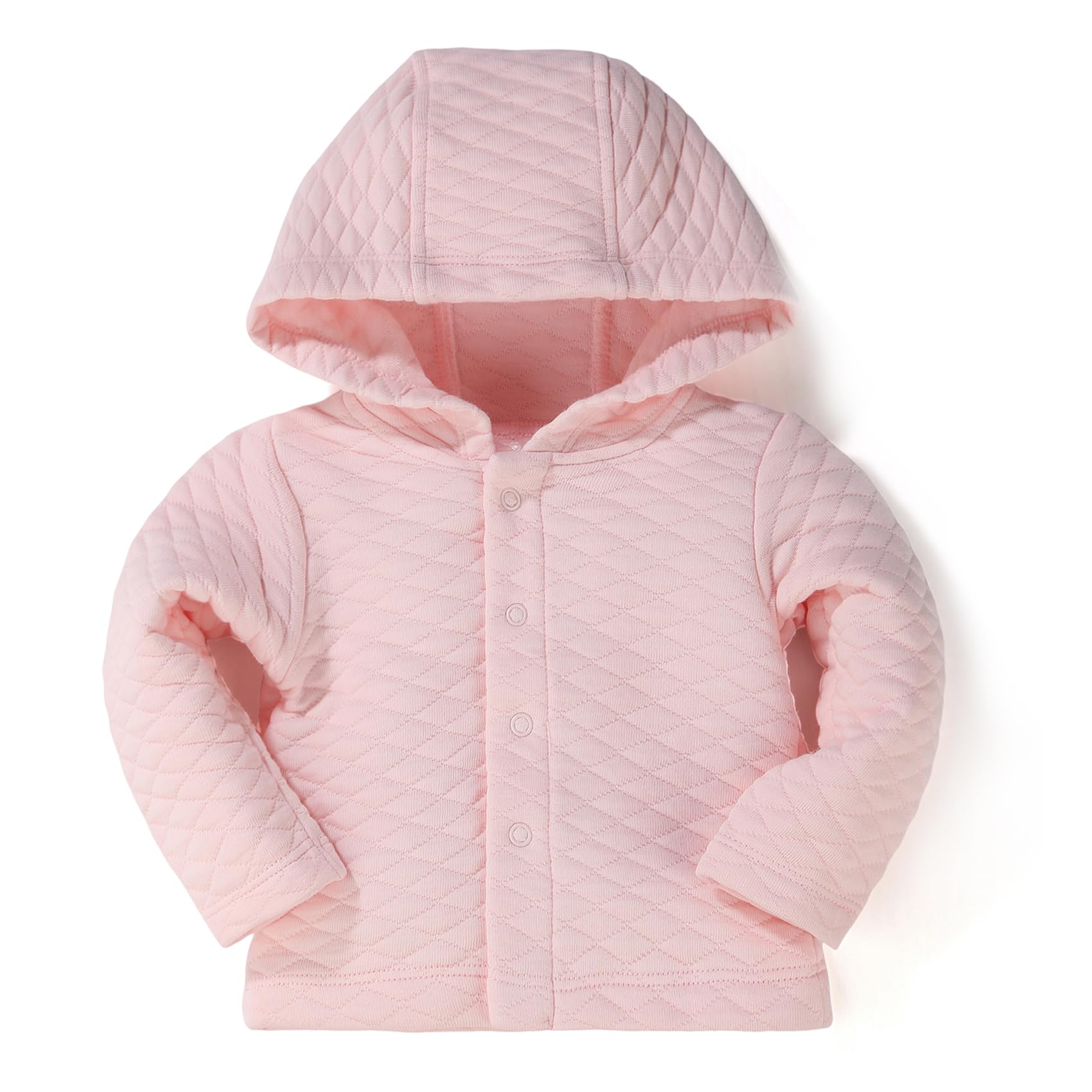 Photo 1 of Minicoco 100% Cotton Baby Fall Hoodies Jacket, Comfortable Soft and Warm Baby Spring Jacket,0-24Months Solid-Coloured Coat