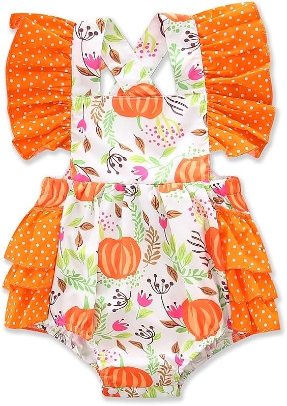 baby pumpkin romper