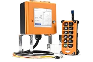 12V Crane Remote Control, Heavy Duty IP65 Hoist Controller, Industrial Switch, VQP Truck Crane Lift Remote Control w/ 1 Transmitter + 1 Receiver, 328ft Distance