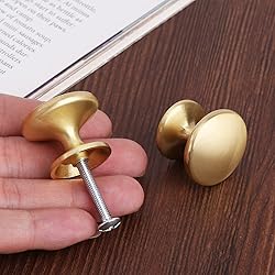 BIGLUFU Brass Drawer Knob, 30 Pack Brass Kitchen