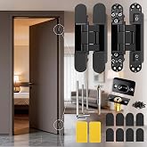 TruGroove 6inch Hidden Door Hinge,Concealed Hinges,Hidden Door Hardware kit | Invisible Door Silent 180 Degree Swing Hinge 3-Way Adjustable Butt 6 x 2.5 x 1inch