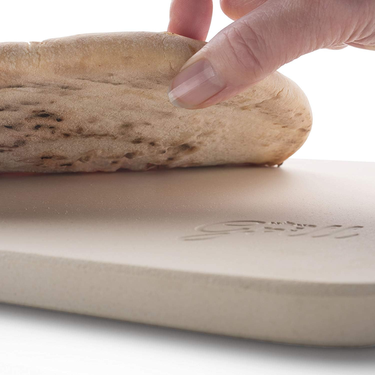 Hans Grill Pizza Stone Baking Stone for Pizzas use in Oven and Grill/BBQ Free Wooden Pizza Peel Rectangular Board 15 x 12 Inches Easy Handle Baking | Bake Grill, for Pies, Pastry Bread, Calzone : Garden & Outdoor