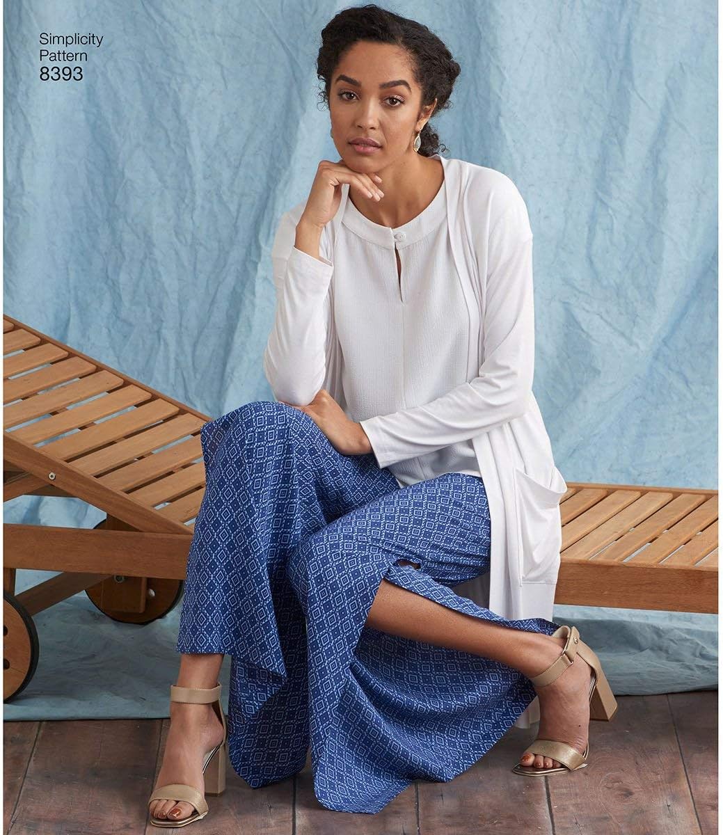 Amazon Com Simplicity Women S Pants Tops And Knit Cardigan Sewing Patterns Sizes 10 18 Arts Crafts Sewing