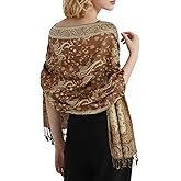 E-Clover Pashmina Shawl Wraps for Women Evening Dresses Elegant Soft Rave Scarf Festival Reversible Men Scarves