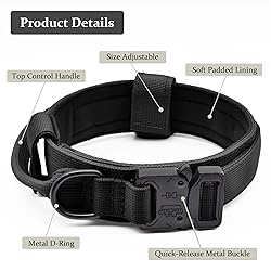 Tactical Dog Collar, Adjustable Military Training