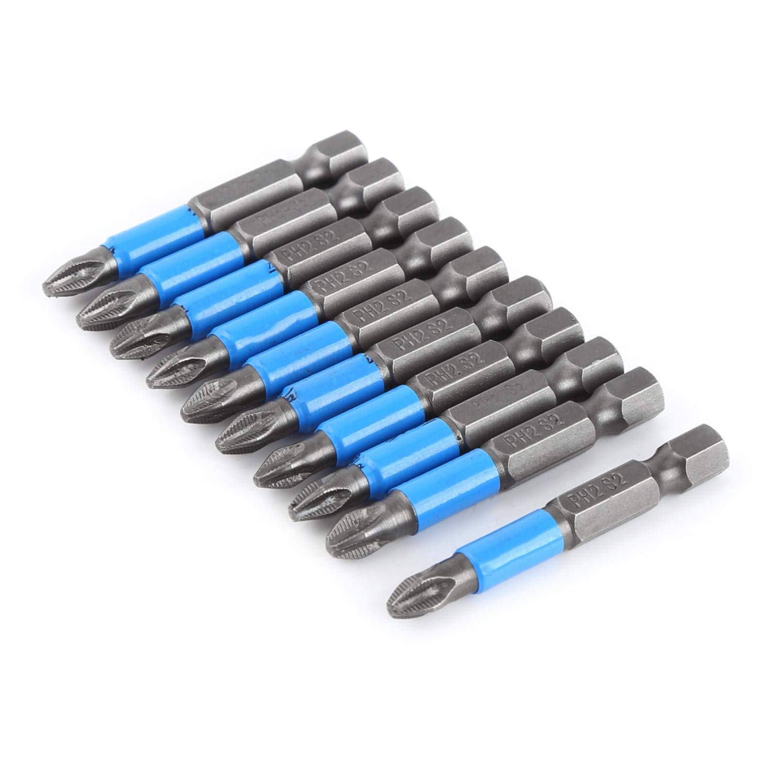 Screwdriver Bit, 10Pcs/Set PH2 50mm Hex Drill Bit Set, Magnetic Anti Slip Electric Screwdriver Bits, Drill Accessories for Electric Screwdrivers, Hand Screwdrivers, Electric Drills, Air Drills