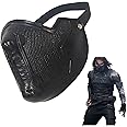 ZZCoser Winter Soldier Mask Bucky Barnes James Buchanan Superhero Latex Cosplay Halloween Prop Costume Accessory Black, One Size
