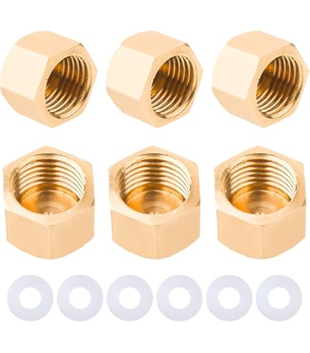 1/4 Flare Cap, Refrigeration Service Valve Cap Core Remover,Round Brass - View #5