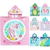 NovForth Kids Beach Towel for Boys Girls, Mermaid Hooded Bath Towel Wrap, Toddler Pool Towel with Hood