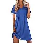 EKOUAER Women Zipper Robes Short Bathrobe Lightweight Mumu Duster House Coat with Pockets Soft Moo Moo Nightgown