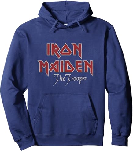 Amazon.com: Iron Maiden Powerslave Head Mummy Navy Pullover Hoodie