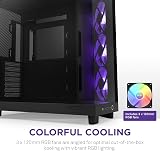 NZXT H6 Flow RGB Compact Dual-Chamber Mid-Tower Case with 3 RGB Fans view 4