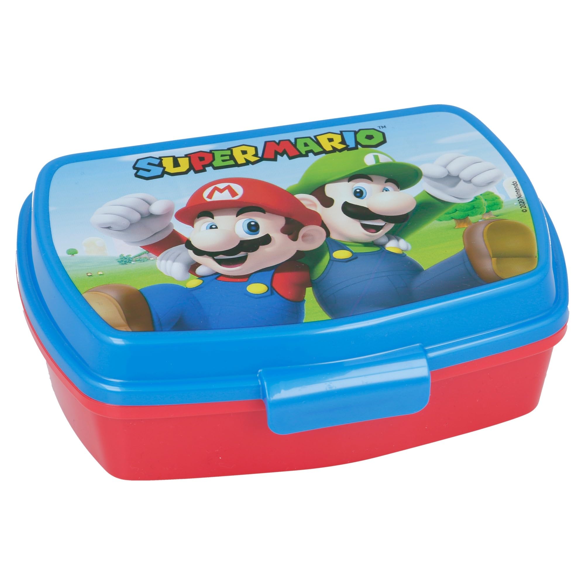 STOR 21474 Funny Sandwich Box Rectangular Super Mario, Compound, Multi-Colour, Single