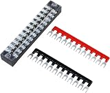 HSEAMALL 5 Sets Terminal Blocks 12 Position 600V 15A Dual Row Screw Barrier view 3
