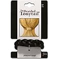 Mia Braided Tonytail, Braided Ponytail Wrap Made of Synthetic Wig Hair on Elastic Rubber Band for Women, Teens, Dance - Black 1pc